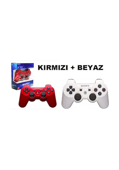Sony PS3 Dualshock 3 Kırmızı Beyaz PS3 Kol