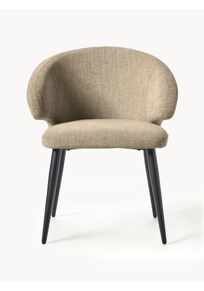 Celıa Bouclé Kollu Sandalye Midcentury Tarzında Şıklık Ve Konfor Yeşil - Siyah