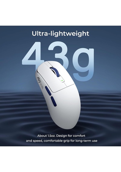 Rk M30 Kablosuz Oyun Faresi, 24000 Dpı, 43g Ultra Hafif, Paw3311 Sensör, 2.4g/bluetooth/usb-c Şarj Edilebilir Kablosuz Diğer