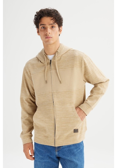 Lee Erkek Full Zip Sweatshirt Beige Çok Renkli
