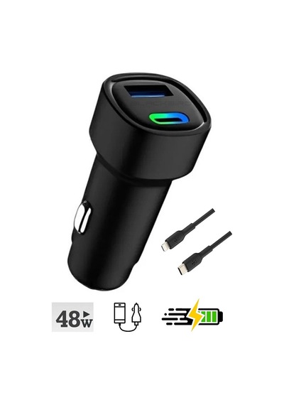48w Hızlı Şarjlı Araç Şarj Cihazı Type-c + Usb Çift Giriş Typ