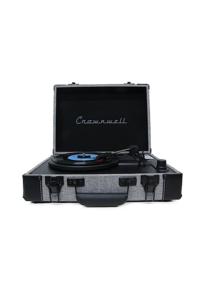 Crownwell 05 33-45-78 'lik Plak Çantalı Bluetooth Pikap Gri Özel