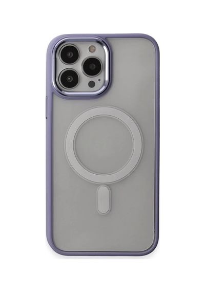 Apple Uyumlu iPhone 15 Pro Uyumlu Kılıf Room Magneticsafe Silikon - Lila