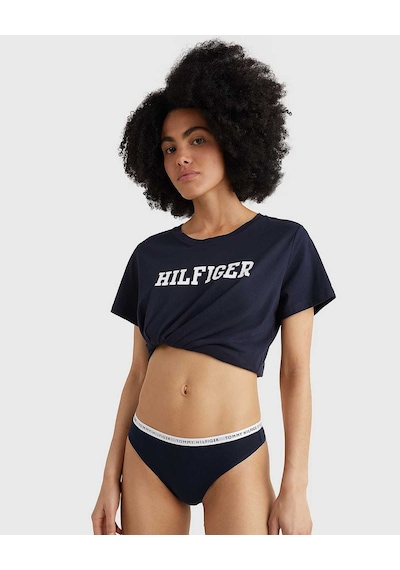 White/Desert Sky/Primary Red Kadın Tommy Hilfiger Thong Print 3’L