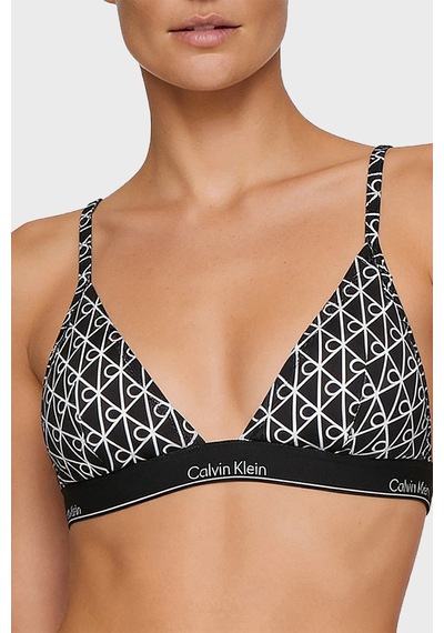 Calvin Klein Üçgen Logolu Bikini Üstü Lv00q6120832n Bayan Bikini Üstü Lv00q61208 32n Siyah-beyaz