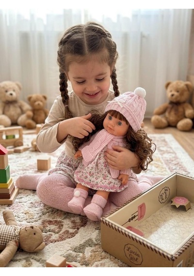 Lucia Girl Konuşan 35 Cm - Etkileşimli Kolları Bacakları Ve Kafası Et Kutulu Atkılı Oyuncak Bebek 37756968