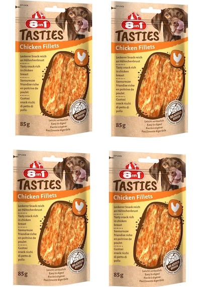 8in1 Tasties Chicken Fillets Tavuk Fileto Köpek Ödülü 4 x 85 G