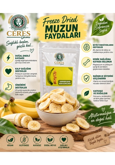 Dondurularak Kurutulmuş Muz 20 G