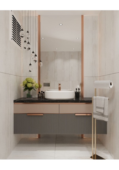 Aju Havluluk Kağıt Havlu Askısı Gold Metal Malzeme Kurulum Gerektirmez Devrilmez Banyo Düzenleyici Gold