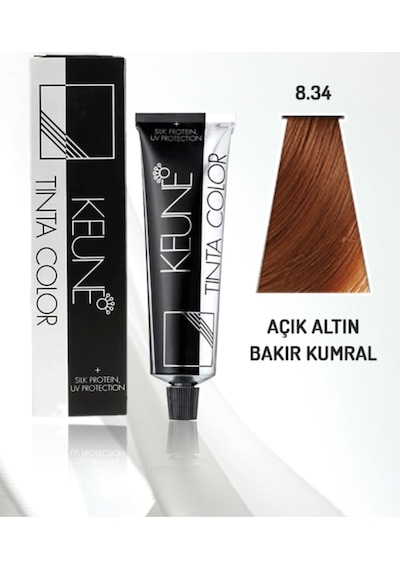 Keune Tinta Color Saç Boyası 60ml No - 8.34 Açık Kumral Dore Bakır
