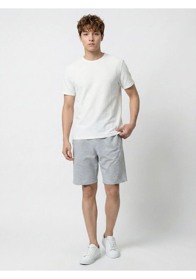 Erkek T-shirt Lf2040577 Beyaz