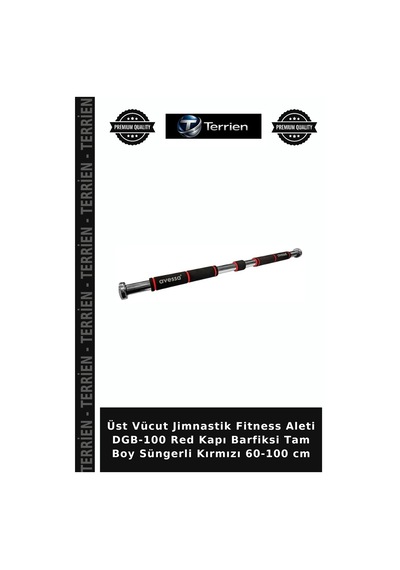 Üst Vücut Jimnastik Fitness Aleti Dgb-100 Red Kapı Barfiksi Tam Boy Süngerli Kırmızı 60-100 Cm