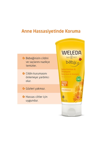 Weleda Calendula Organik Saç Ve Vücut Şampuanı 200 ML