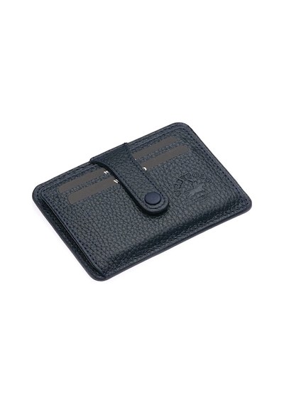 West Polo Hakiki Deri Patlı Bol Kartlıklı Kağıt Para Bölmeli Unisex Kartlık Tr115 Lacivert