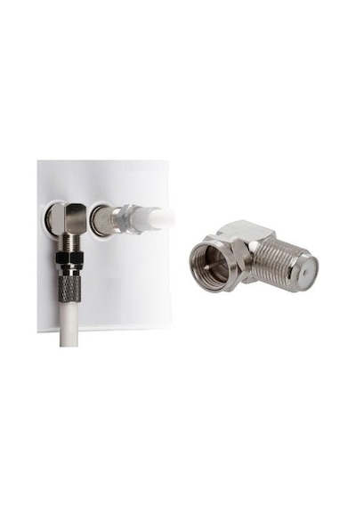 Electroon F Konnektör L Fiş 90 Derece 5 Adet