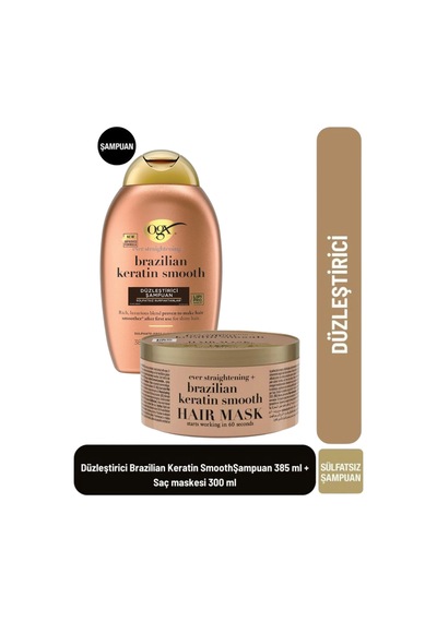 Brazilian Keratin Smooth Şampuan 385 Ml + Saç Maskesi 300 Ml