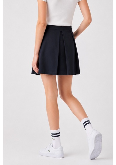 Lacoste Slim Fit Womens Skirt Dar Kesim Yırtmaçlı Kadın Kot Etek Koyu Lacivert