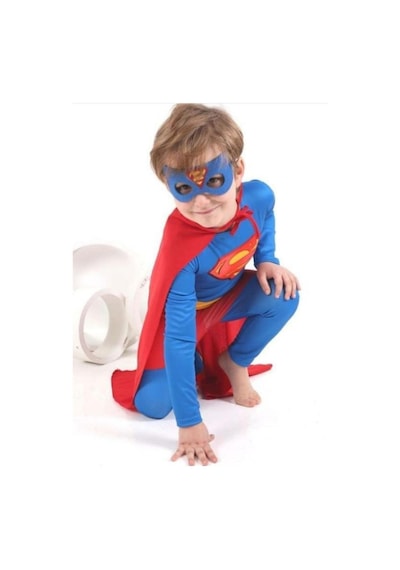 Gökmen Tekstil Süpermen Çocuk Kostümü Superman Kostüm Unısex Çok Renk