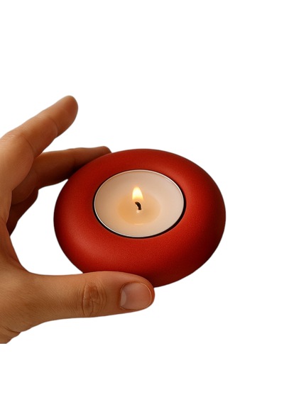 Sarı Kırmızı Mumluk Seti El Yapımı Dekoratif Tealight Mumluk Sarı Kırmızı