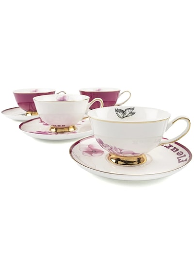 Mik Moor Pinky 4lü Çay Fincanı Seti Renkli