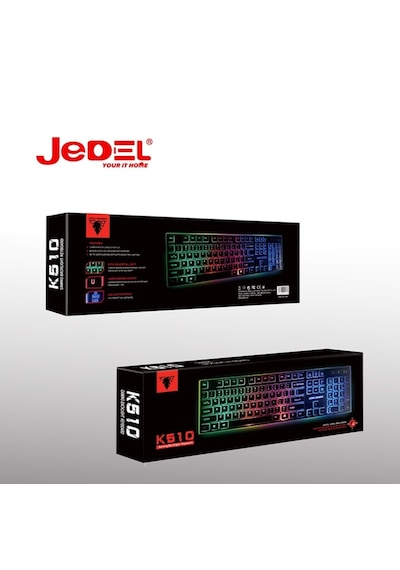 Jedel K510 Rgb Aydınlatmalı Kablolu Ofis Ve Gaming Klavye