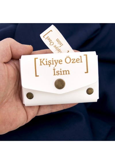 Miaju Beyaz, İki Harf, Tek Kalp, Sonsuz Aşk İsme Özel Kalpli Cüzdan & Anahtarlık Set, Sevgilinize Armağan Beyaz