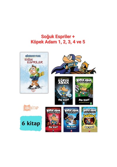 Köpek Adam 1,2,3,4 Ve 5 Soğuk Espriler, Köpek Adam Serisinin Ilk 5 Kitabı, Toplam 6 Kitap