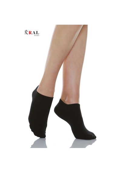 Kral Socks Unisex Düz Desen 3 Çift Pamuklu Çorap Siyah
