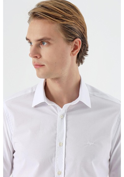 İmza Beyaz Uzun Kol Filafil Desen Filafil Sert Yaka Cepsiz Pamuklu Basic Slim Fit Gömlek 1004245008 Beyaz İmza Beyaz Uzun Kol Filafil Desen Filafil Sert Yaka Cepsiz Pamuklu Basic Slim Fit Gömlek 1004245008 Beyaz