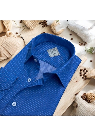 Pamuklu Oxford Uzun Kollu Unisex Gömlek Regular Kalıp -9486 Mavi Pamuklu Oxford Uzun Kollu Unisex Gömlek Regular Kalıp -9486 Mavi