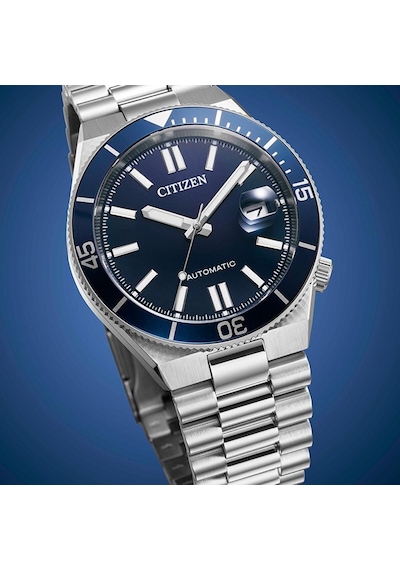 Citizen Tsuyosa Shore Navy Blue Nj0230-59l Otomatik Erkek Kol Saati Metalik Gri