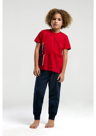 U.s. Polo Assn. 2013 Garson Erkek Çocuk Kırmızı Bisiklet Yaka Kısa Kol Manşetli Pijama Takım Kırmızı U.s. Polo Assn. 2013 Garson Erkek Çocuk Kırmızı Bisiklet Yaka Kısa Kol Manşetli Pijama Takım Kırmızı