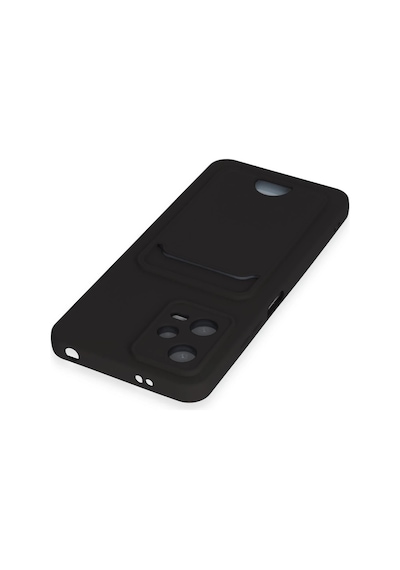 Newface - 300 - Xiaomi Poco X5 5g Kılıf Kelvin Kartvizitli Silikon - Kmrsfres - - Siyah Sıyah