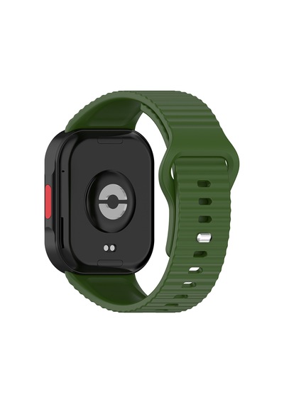 Redmi Watch 6 Silikon Kordon Tırtıklı Suya Dayanıklı Tasarım Koyu Yeşil