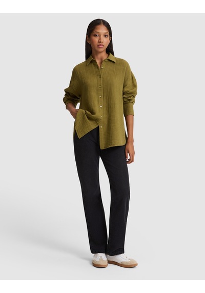 Pierre Cardin Kadın Haki Gömlek Desenli 50328655-vr027