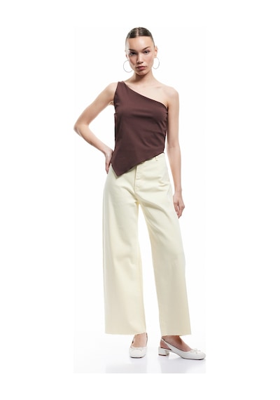 Koton Cep Detaylı Düğmeli Pamuklu Crop Geniş Paça Denim Pantolon - Culotte Jean Sarı 5sal40007mw Sarı Koton Cep Detaylı Düğmeli Pamuklu Crop Geniş Paça Denim Pantolon - Culotte Jean Sarı 5sal40007mw Sarı