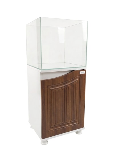 Kanki Pet 40 Cm Ultra Clear Nano West Seri Mobilyalı Ceviz Akvaryum 64 Lt