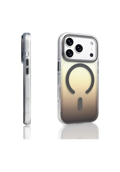 Apple iPhone Uyumlu 17 Pro Kılıf Renk Geçişli Magsafe Kamera Yükseltili Silikon Pazarplus Altın