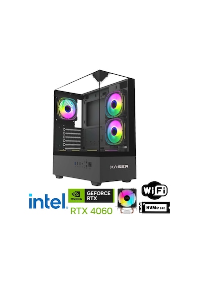 Xaser XSR1102 i5-14400F 32 GB 1 TB M.2 NVMe SSD 8 GB RTX4060 Free Dos Masaüstü Oyuncu Bilgisayarı