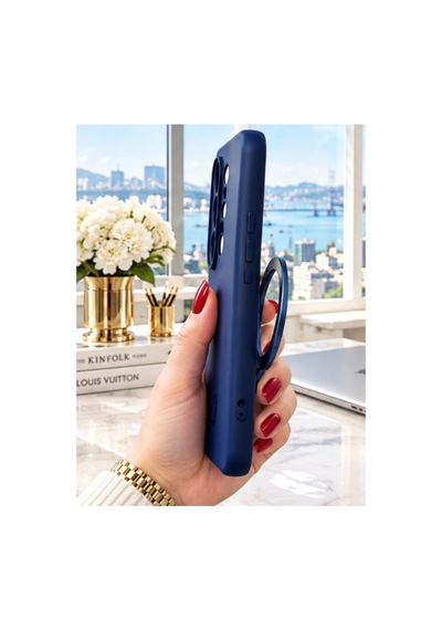 Samsung S26 Ultra İle Uyumlu 360 Derece Dönebilen Kalın Metal Magsafe Halka Stantlı İçi Kadife Korumalı Ultra Lüx Premium Silikon Kılıf Koyu Lacivert Samsung S26 Ultra İle Uyumlu 360 Derece Dönebilen Kalın Metal Magsafe Halka Stantlı İçi Kadife Korumalı Ultra Lüx Premium Silikon Kılıf Koyu Lacivert