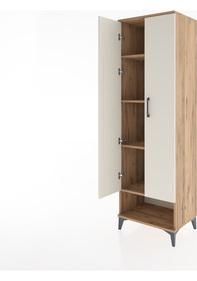 Hyperion Dolap 4 Raflı 2 Kapaklı 60x44x195 Çam-aytaşı Çam