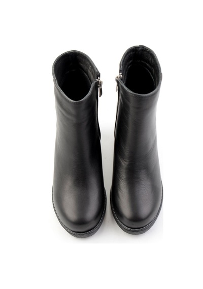 Siyah Hakiki Deri Kadın Bot & Bootie K02586666603