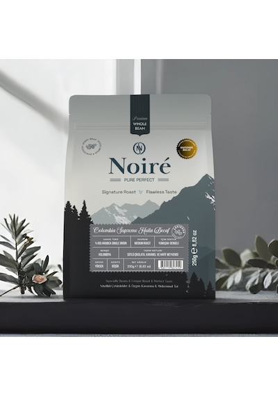 Noire Colombia Supremo Huila Decaf Çekirdek Kahve 250g %100 Arabica Single Origin Kafeinsiz