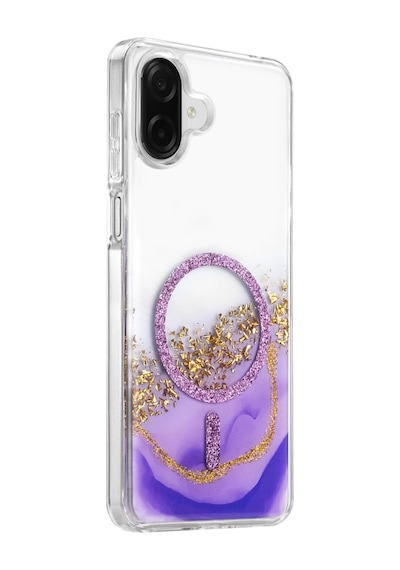 Onegif Samsung Galaxy A07 4g Lotus Simli Magsafe Kapak - Mor