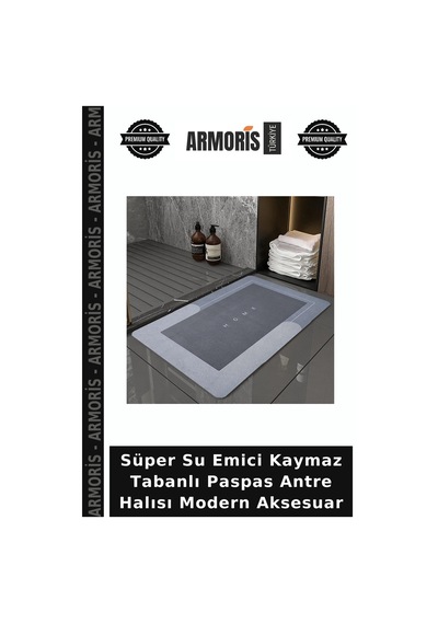 Süper Su Emici Kaymaz Tabanlı Paspas Antre Halısı Modern Aksesuar Çok Renkli
