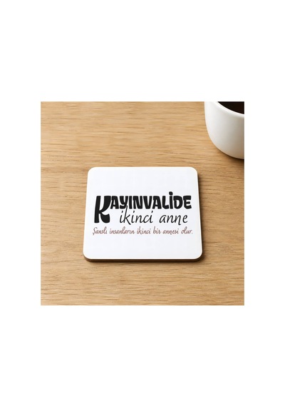 Umudu Allah Olanın Göğü Aydınlık Olur Baskılı 9x9 Cm Kare Mdf Bardak Altlığı Ahşap Çok Renkli