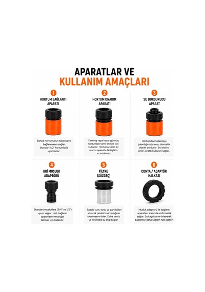 Kınetex 8 Modlu Bahçe Sulama Tabancası Seti, Ayarlanabilir Çok Fonksiyonlu Hortum Başlığı, Ergonomik Tetikli Su Püskürtme Tabancası, Bahçe, Araç Yıkama Ve Dış Mekan Temizliği İçin