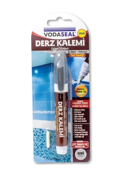 Derz Kalemi Gri Su Bazlı Kokusuz Fayans Derz Yenileme Yedek Uçlu