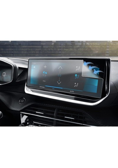 Peugeot 208 10 İnç Ekran Koruyucu Multimedya Şeffaf Nano