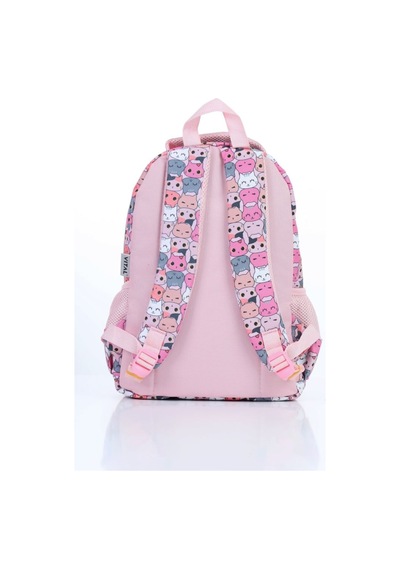 Vital Serisi Kız Çocuk Pembe Kız Desenli Beslenme Ve Okul Çantası Seti